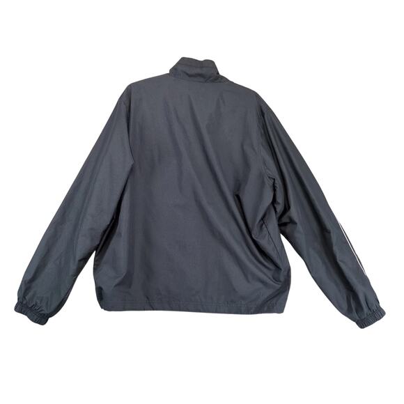 Vtg Y2K Nike Full Zip Track Jacket Mens XL Athletic Dept Black Reflective Stripe - Picture 3 of 10